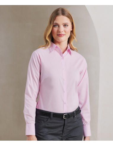 P-PR300-Womens Poplin Long Sleeve Blouse